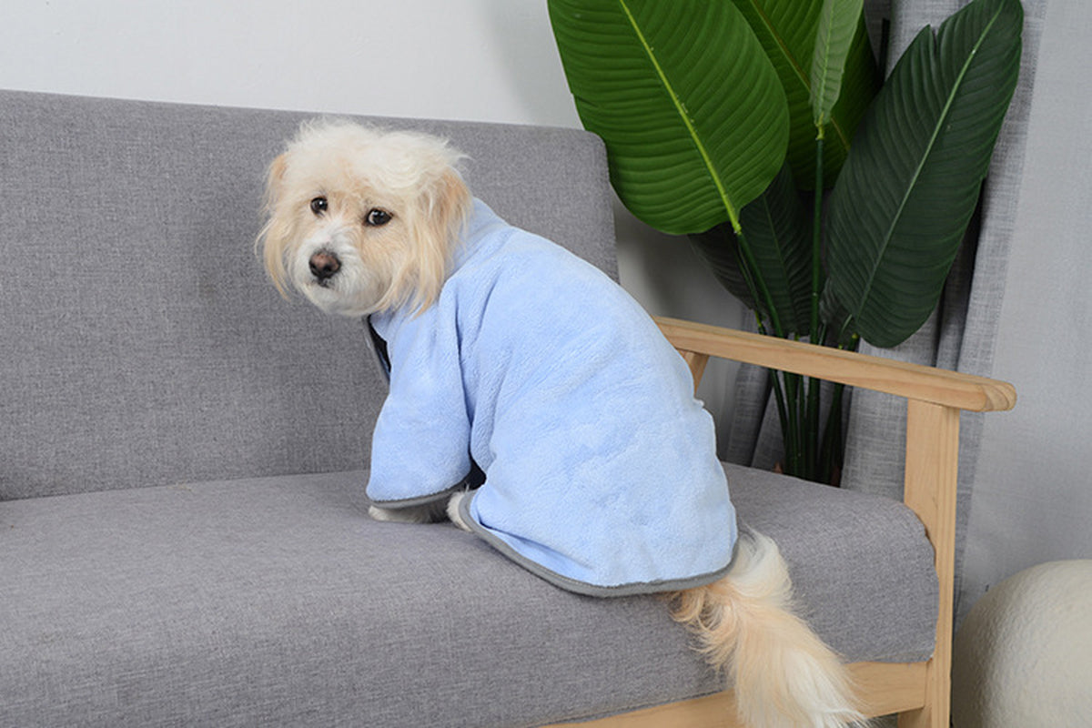 Microfiber Quick-Drying Pet Absorbent Towel - Dog Bathrobe and Bath Towel for Dogs and Cats