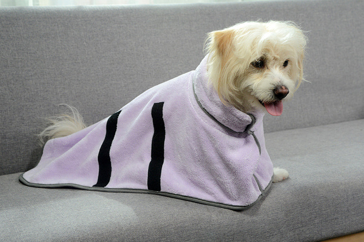 Microfiber Quick-Drying Pet Absorbent Towel - Dog Bathrobe and Bath Towel for Dogs and Cats