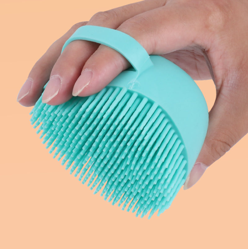 Silicone Bath & Deshedding Brush for Dogs & Cats