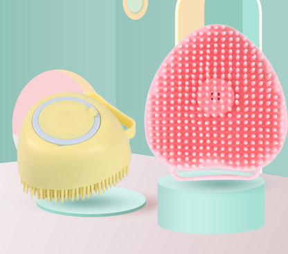 Silicone Bath & Deshedding Brush for Dogs & Cats