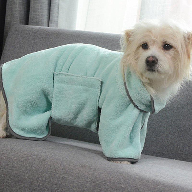 Microfiber Quick-Drying Pet Absorbent Towel - Dog Bathrobe and Bath Towel for Dogs and Cats