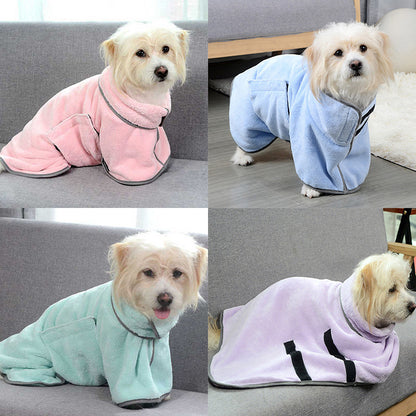 Microfiber Quick-Drying Pet Absorbent Towel - Dog Bathrobe and Bath Towel for Dogs and Cats