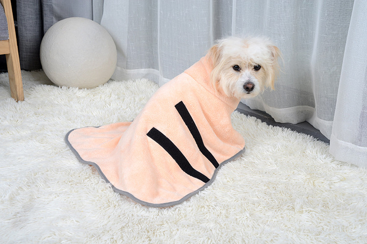 Microfiber Quick-Drying Pet Absorbent Towel - Dog Bathrobe and Bath Towel for Dogs and Cats