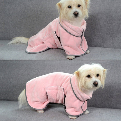 Microfiber Quick-Drying Pet Absorbent Towel - Dog Bathrobe and Bath Towel for Dogs and Cats