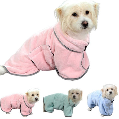 Microfiber Quick-Drying Pet Absorbent Towel - Dog Bathrobe and Bath Towel for Dogs and Cats