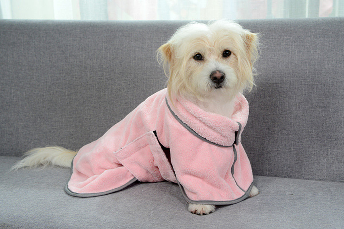 Microfiber Quick-Drying Pet Absorbent Towel - Dog Bathrobe and Bath Towel for Dogs and Cats